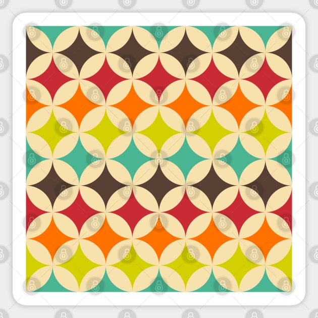 Geometric Pattern: Circle Nested: Rainbow Sticker by Red Wolf